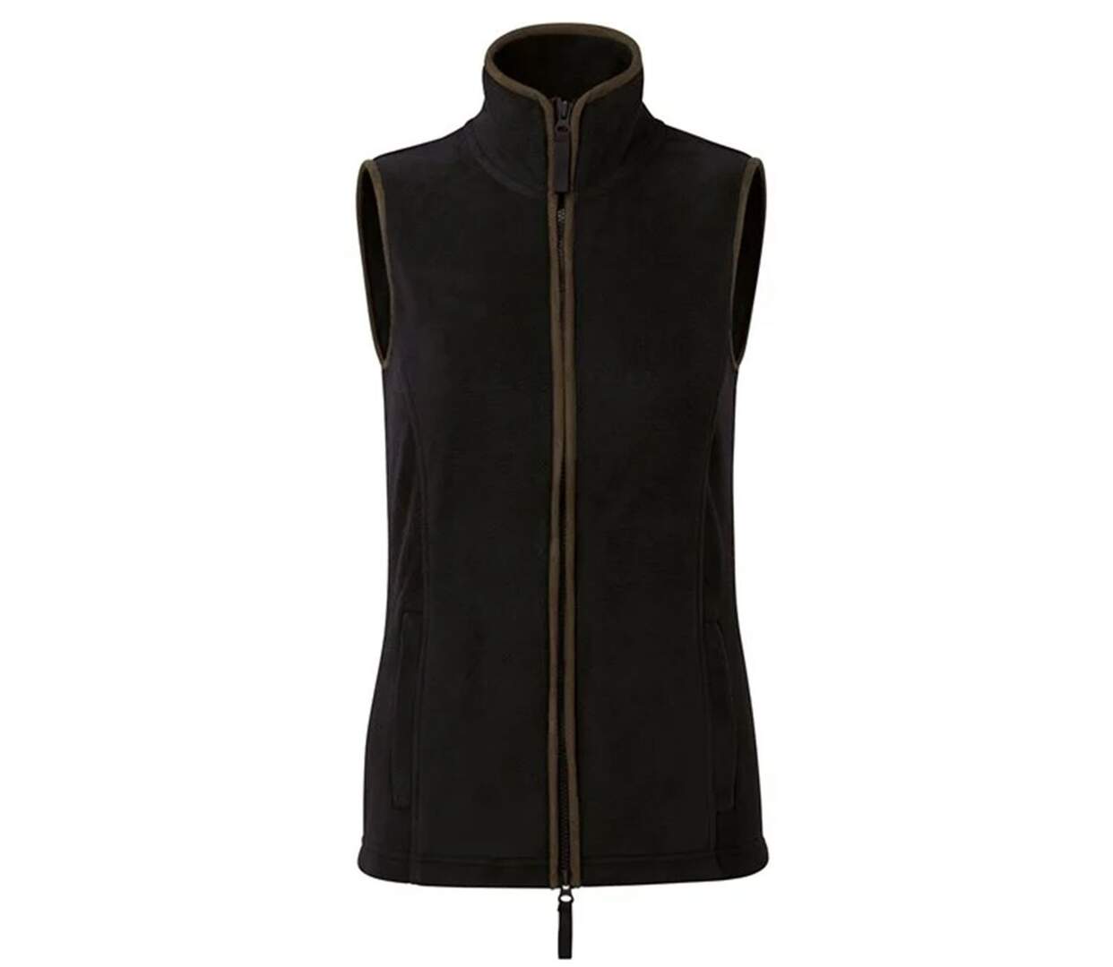 Gilet polaire sans manches - Femme - PR804 - noir et marron-1