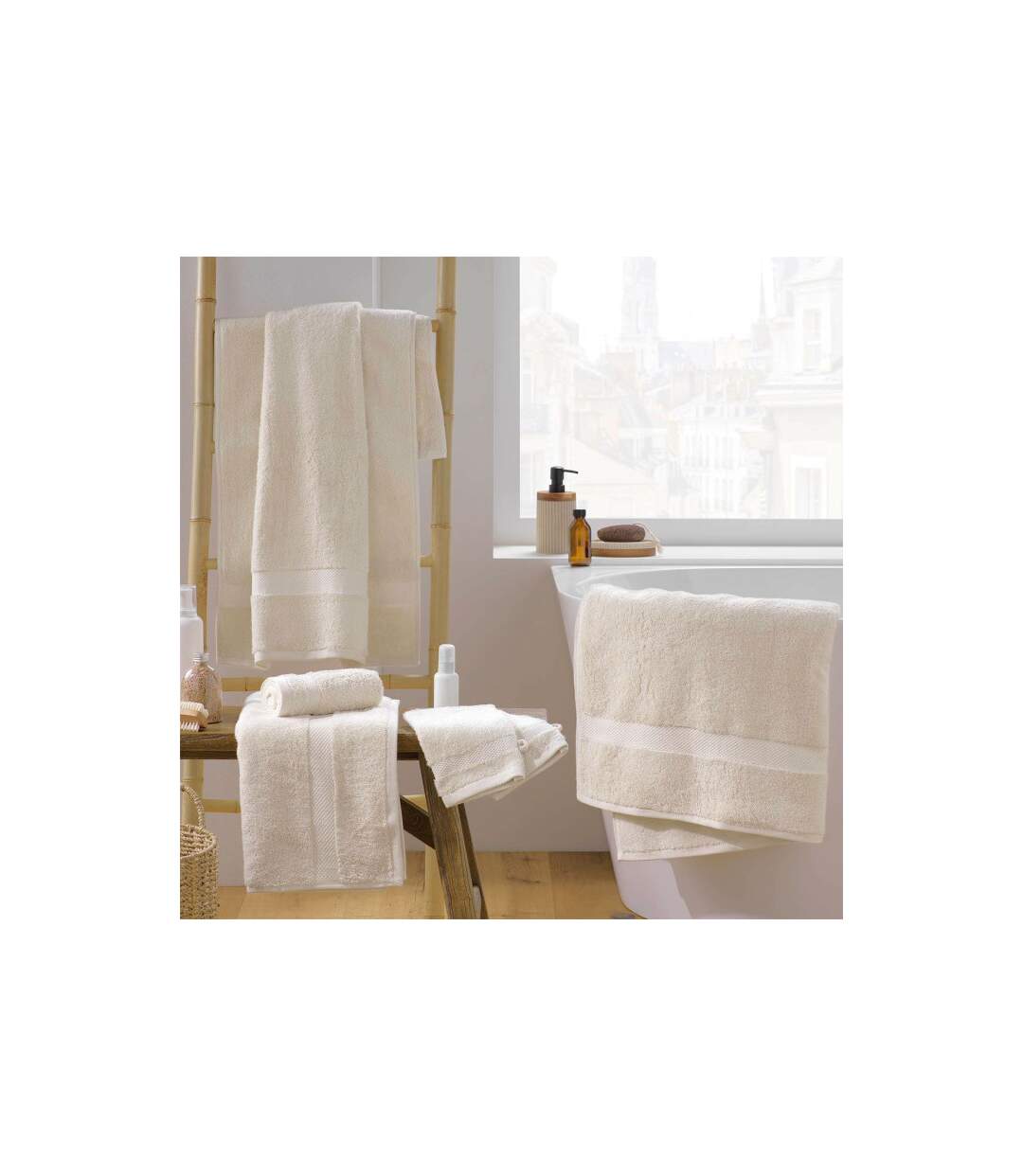 Drap de Douche Elegance 70x130cm Sable-4