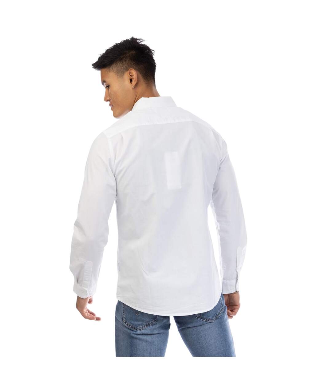 Mens Regular Long-sleeved Shirt White Peter Werth-3