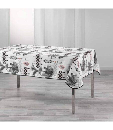 Nappe Imprimée Cocoty 150x240cm Blanc & Gris