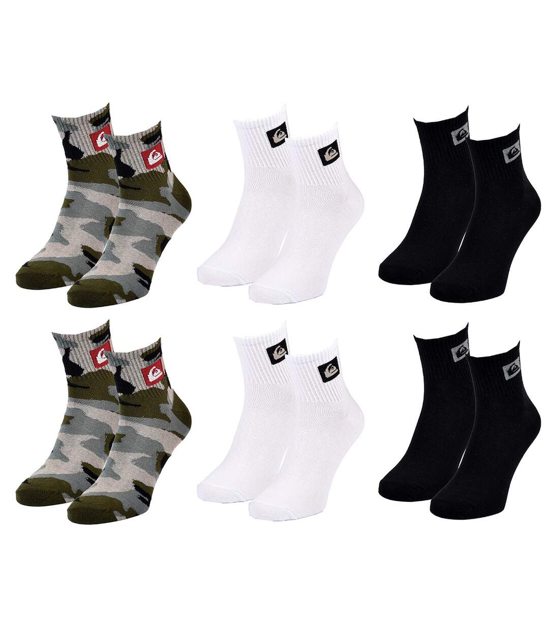 Chaussettes QUIKSILVER QUARTER 6 Pcs 0443-2