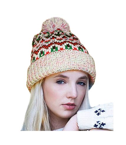 Beechfield Unisex Adults Blizzard Winter Bobble Hat (Sherbet Dip)