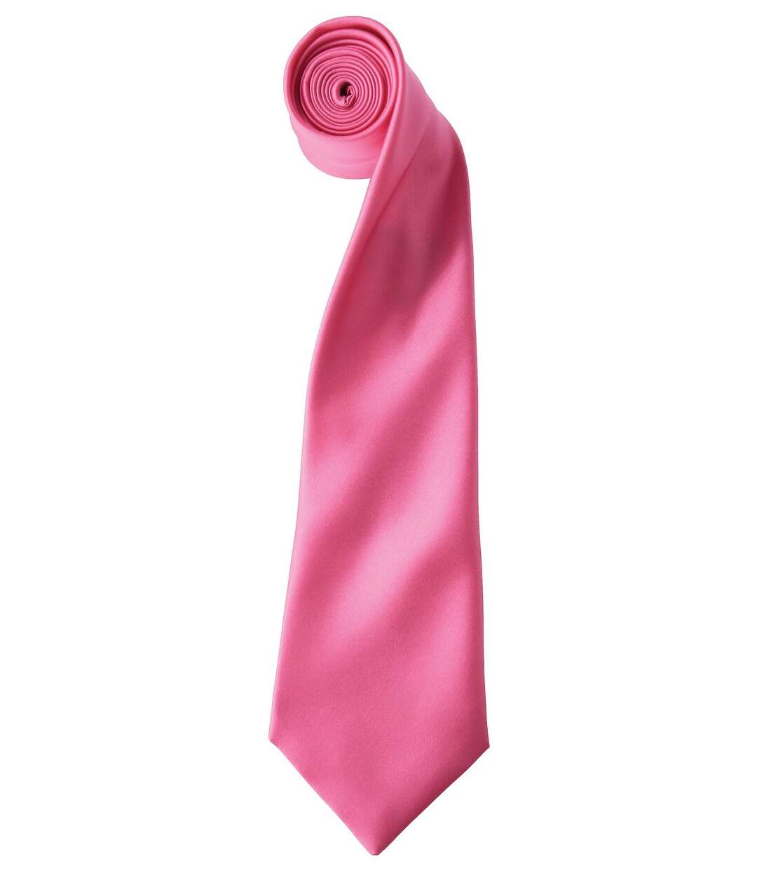 Cravate satin unie - PR750 - rose-1