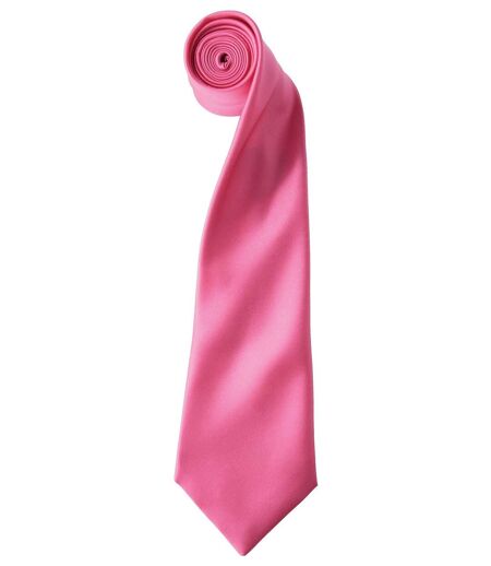Cravate satin unie - PR750 - rose