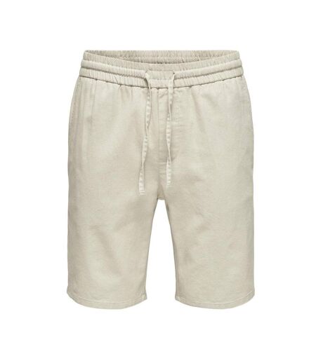 Short Écru Homme ONLY & SONS Cot Lin - XXL