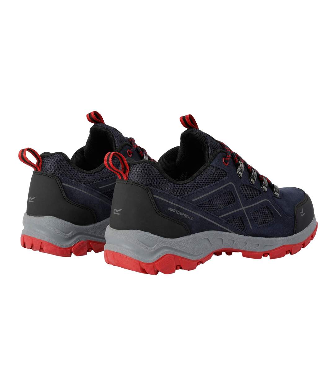 Mens Vendeavour Suede Low Trainers Navy Rio Red Regatta-2