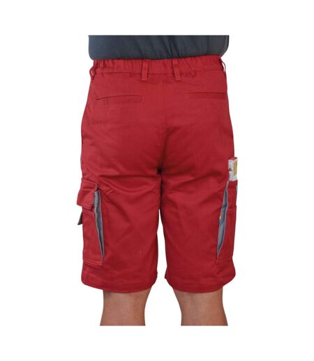 Short De Travail Adulte Rouge Gris Carson Contrast