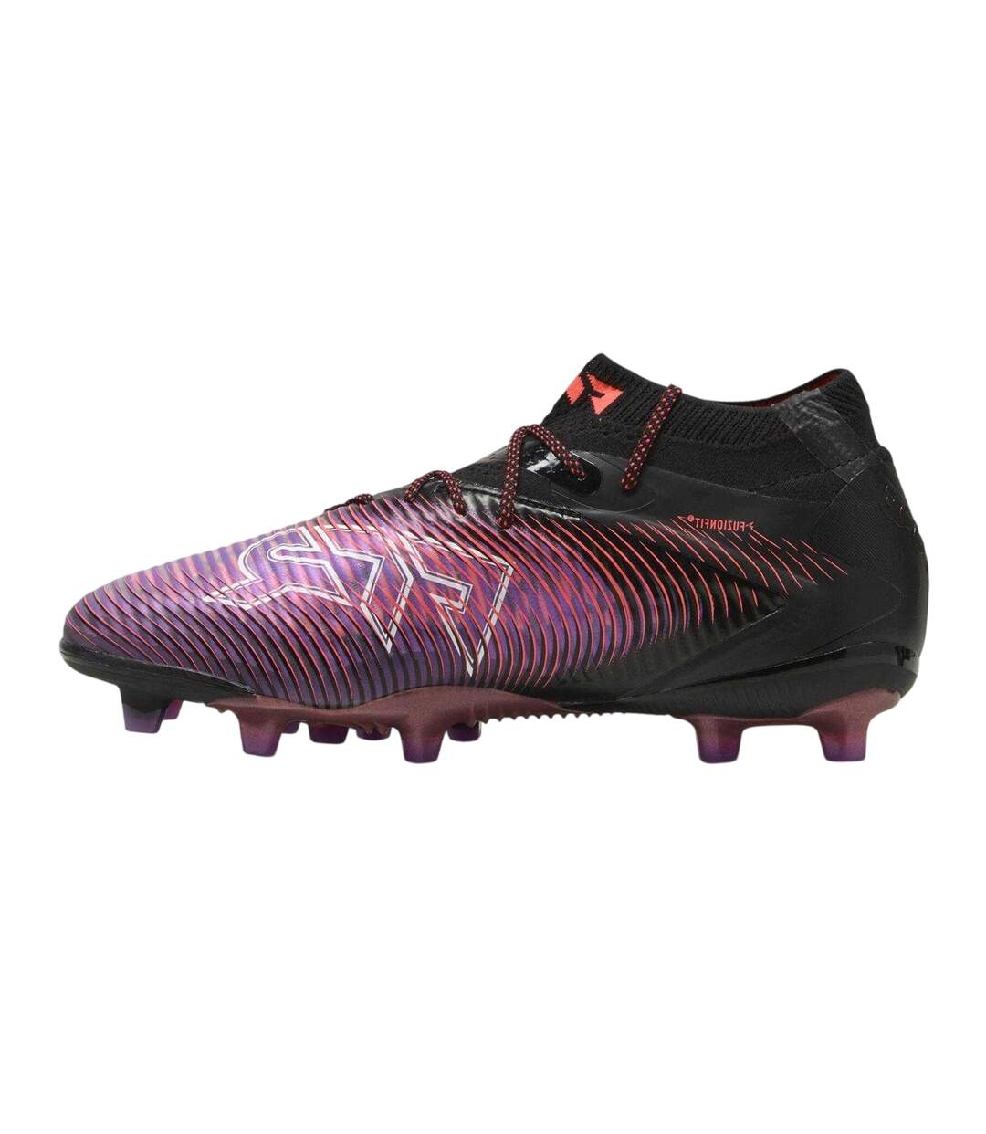 Womens/ladies Future 8 Ultimate Wavy Lines Firm Ground Football Boots  Black Puma-2