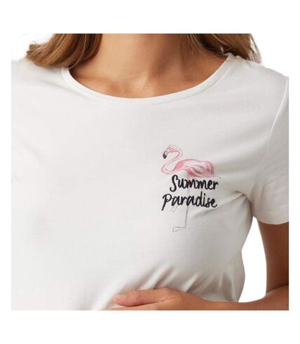 T-shirt Blanc Femme Mamalicious Feliz - L