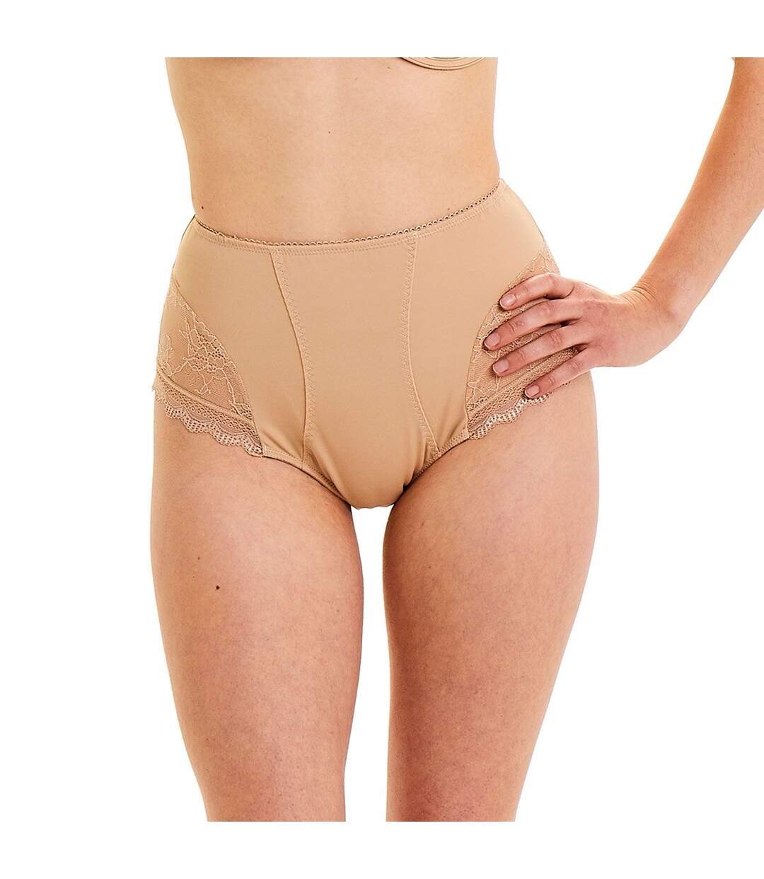 Culotte haute amincissante beige Sensuelle-2