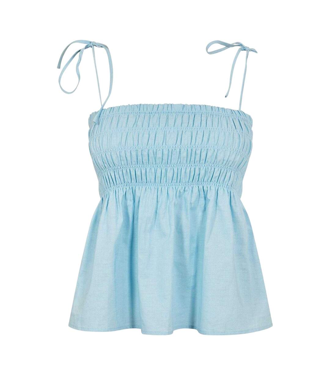 Haut Sans Manches Motif/style Froncé Femme Bleu Jack Wills-2