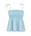 Haut Sans Manches Motif/style Froncé Femme Bleu Jack Wills-2