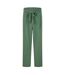Womens/ladies Viclva Plain Tie Belt Straight Trousers Duck Green Vila-2