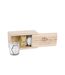 Coffret en bois avec 2 bougies Nature