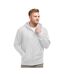 Sweatshirt Uni À Capuche Et Fermeture Zippée Homme Gris Clair SG-1
