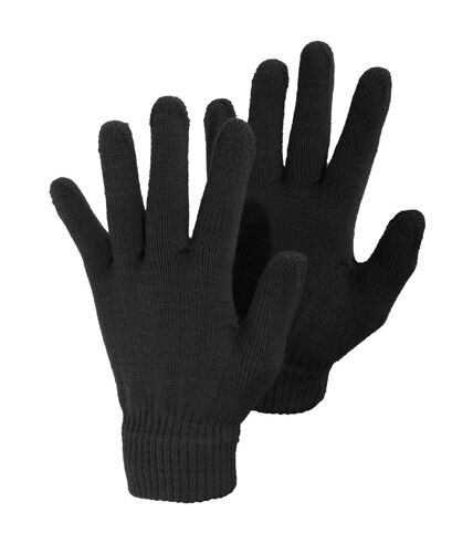 Ladies/Womens Plain Winter Magic Gloves (Black) - UTGL310