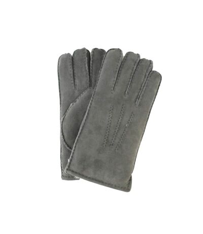 Eastern Counties Leather Mens 3 Point Stitch Sheepskin Gloves (Gray) - UTEL241