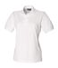 Polo classique à rétention de forme femme blanc Henbury-1