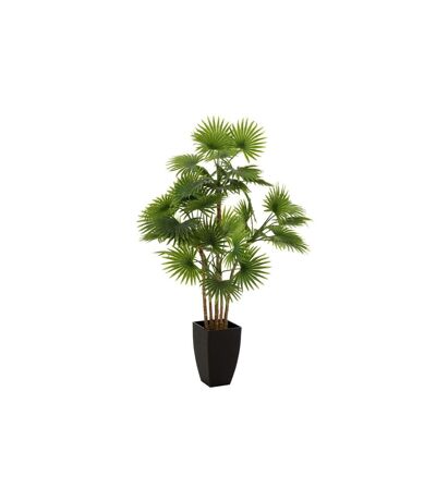 Plante Artificielle Palmier en Pot 105cm Vert & Noir