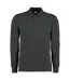 Mens Pique Long-sleeved Polo Shirt Graphite Kustom Kit-1