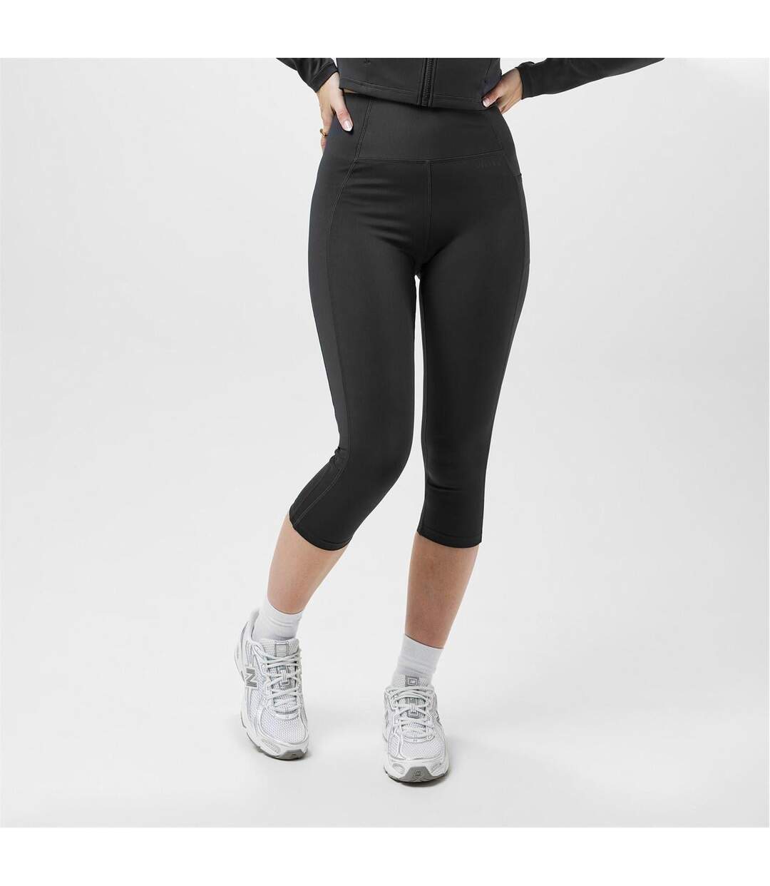 Legging Motif/style Court Femme Anthracite USA Pro-1