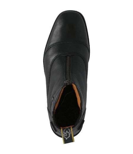 Moretta Womens/Ladies Viviana Zip Leather Paddock Boots (Black)