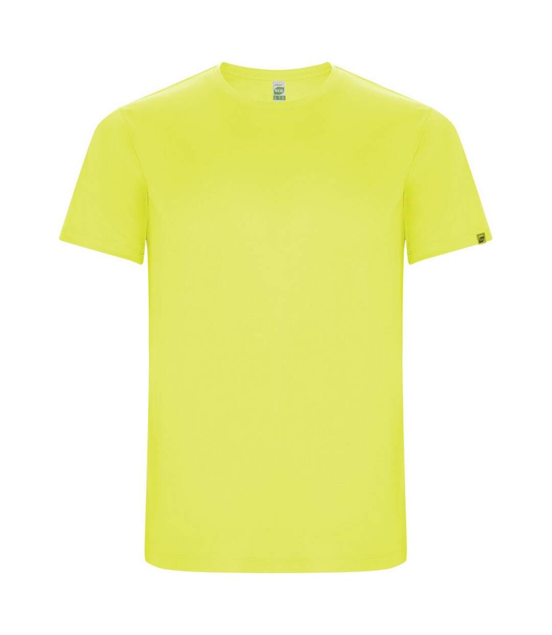 Mens Imola Short-sleeved Sports T-shirt Fluorescent Yellow Roly-1