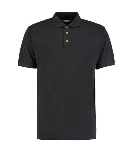 Mens workwear heather polo shirt graphite Kustom Kit