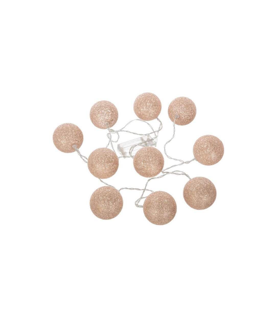 Guirlande LED Glitter 10 Boules 164cm Rose-1