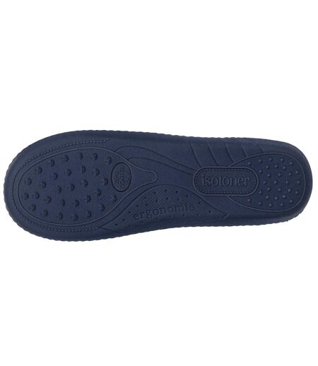 Isotoner Chaussons Mules femme microvelours semelle ergonomique, mousse à mémoire forme