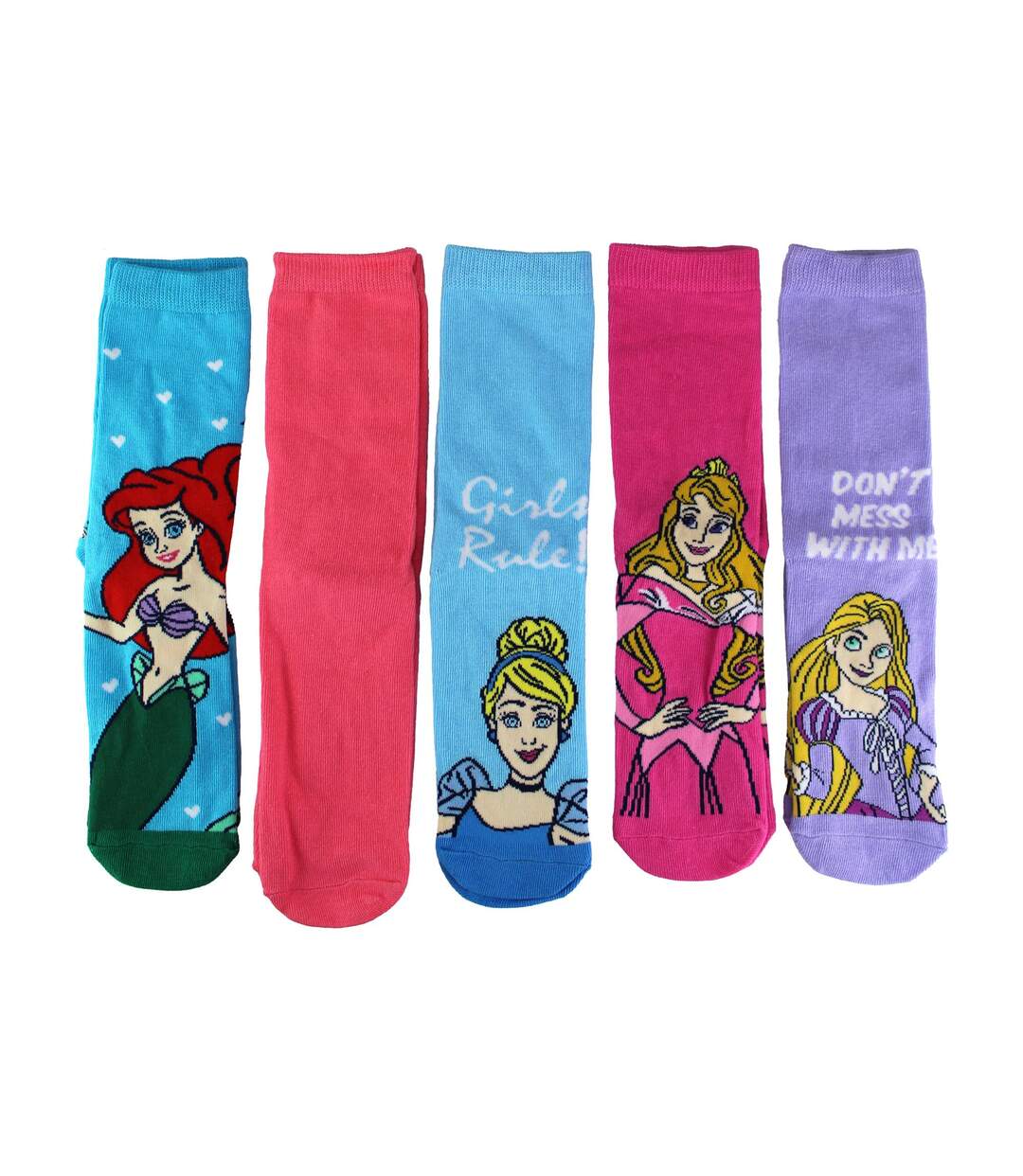 Ladies 5 Pack Princess Socks | Cute Funny Novelty Disney Socks | Disney Gifts-2
