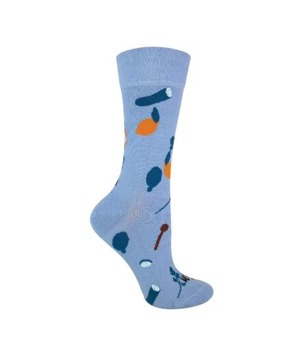 1 Pack Novelty Cotton Blue Vegetable Vegan Socks