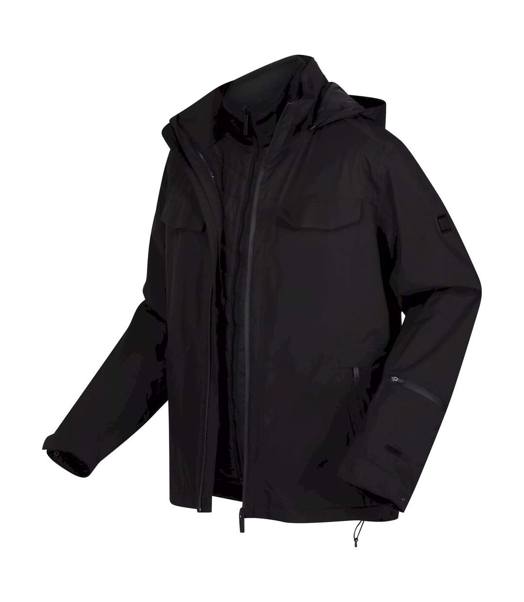 Mens Britely Torch 3 In 1 Waterproof Jacket Black Regatta-4