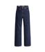 Womens/ladies Cotton Blend Wide Leg Jeans Shaded Blue Levis-2