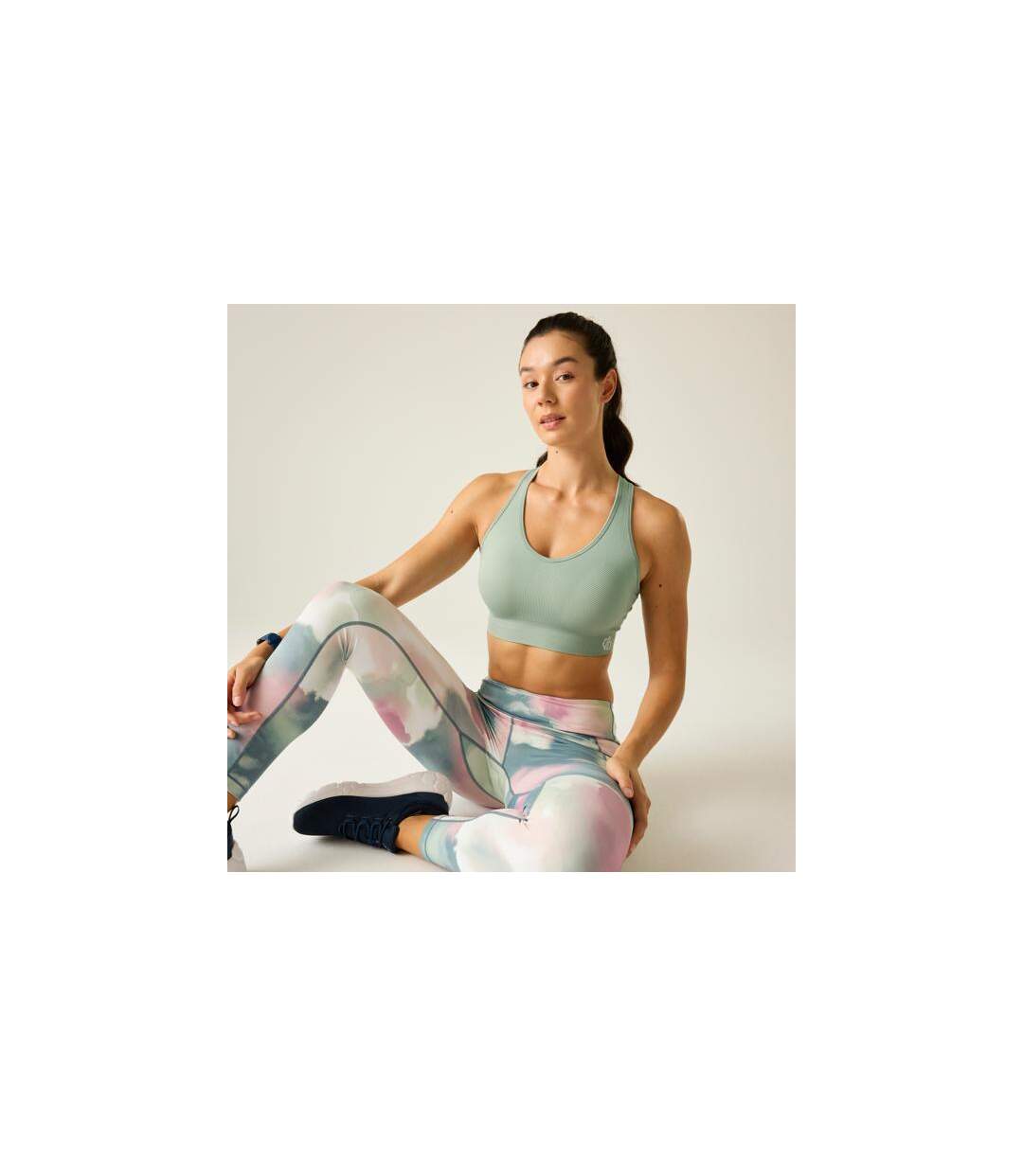 Womens/ladies React Sports Bra Glacier Green Dare 2B-1
