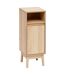 Meuble bas 1 porte et 1 niche effet bois naturel ABANA - Beige-1