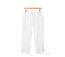 AXONE SE1032 : Pantacourt blanc à surpiqûres pour un look estival frais et élégant-2