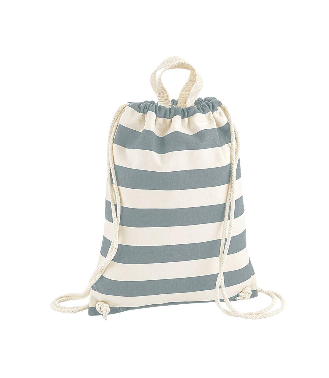 Nautical Drawstring Bag One Size Natural Grey Westford Mill-1