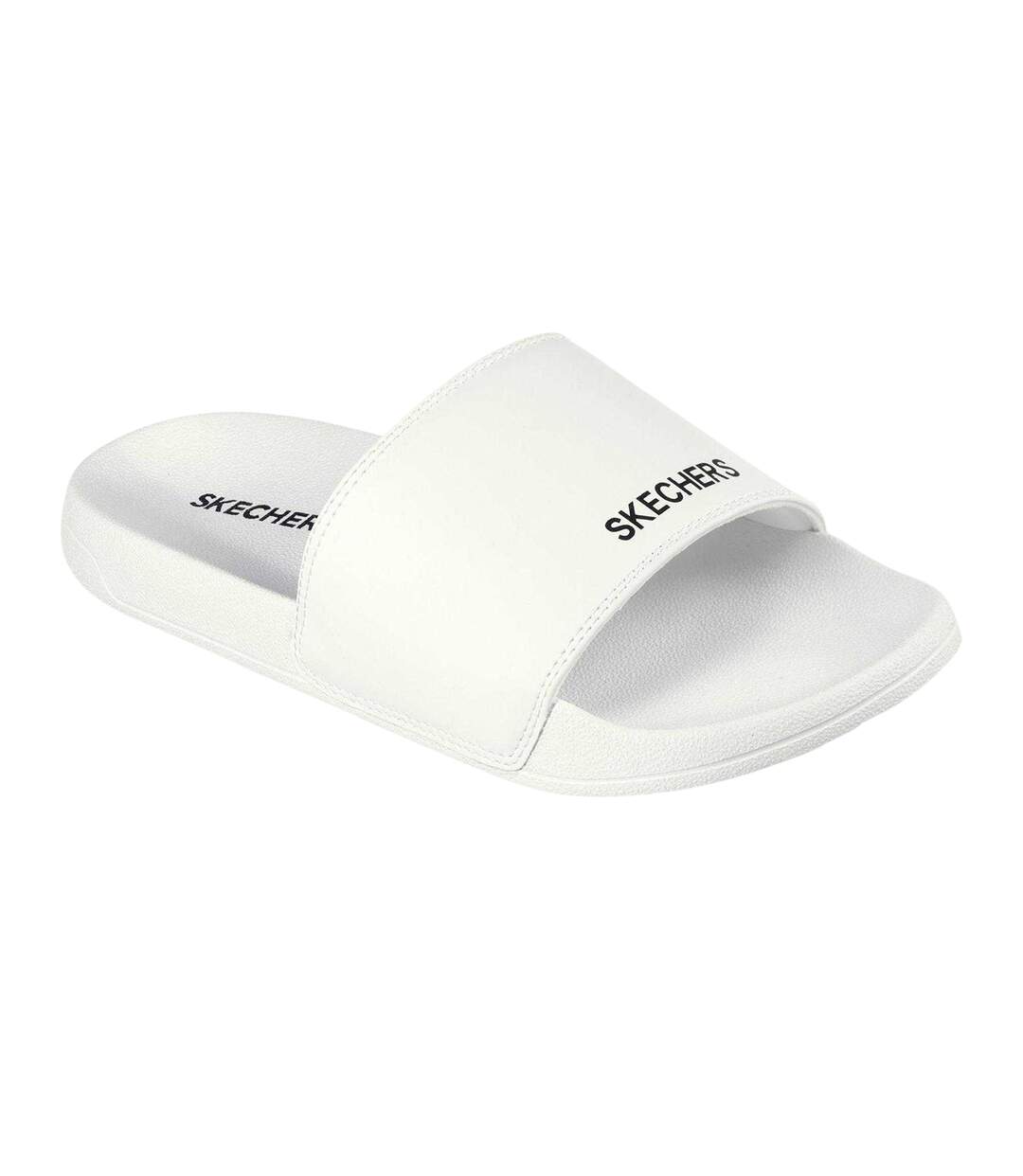 Mens Sidelines 2 Lightweight Sliders White Black Skechers-1