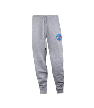 NASA Pantalon de jogging pour hommes avec emblème (Gris chiné) - UTTV346