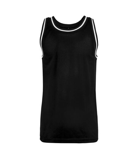 Mens mesh tank top black/white Build Your Brand