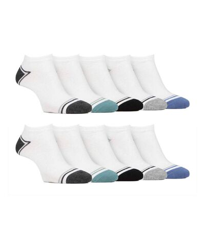 Farah - 10 Paires Chaussettes Bambou Hommes Socquettes Rayées