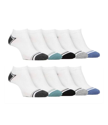 Farah - 10 Paires Chaussettes Bambou Hommes Socquettes Rayées