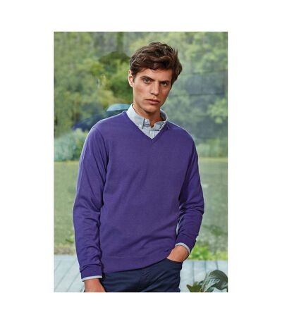 Pull À Col En V Homme Pourpre Premier