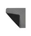 Tapis Déco Tissé Uni Manea 45x120cm Gris-2