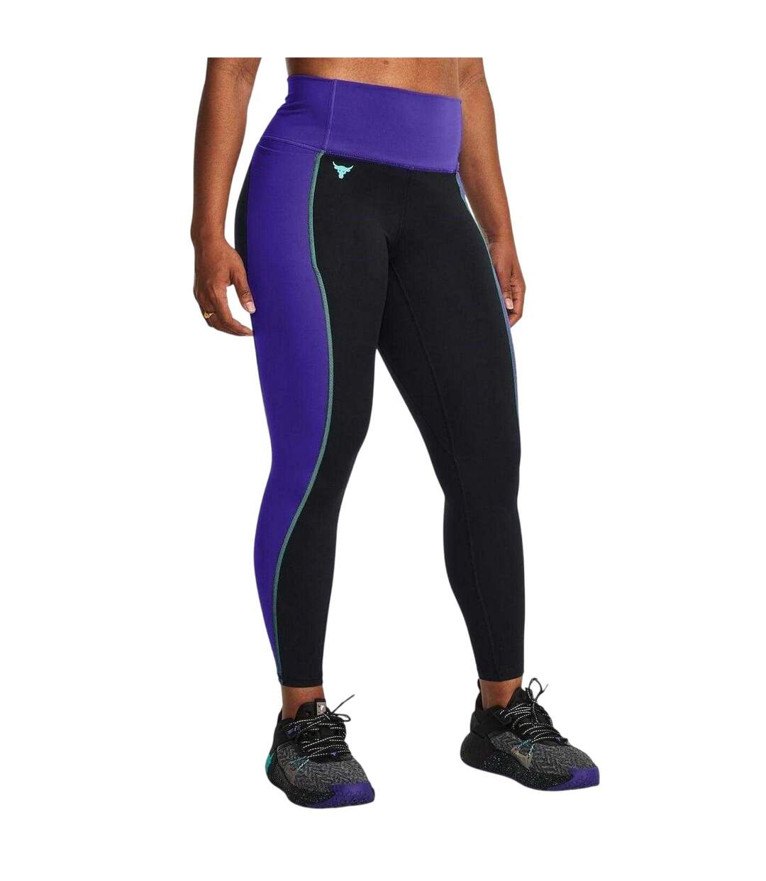 Legging Course À Pied Motif/style Blocs De Couleurs Femme Noir Under Armour-4