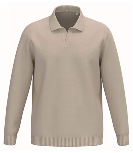 Pull col polo - Homme - PATS901 - beige ivoire