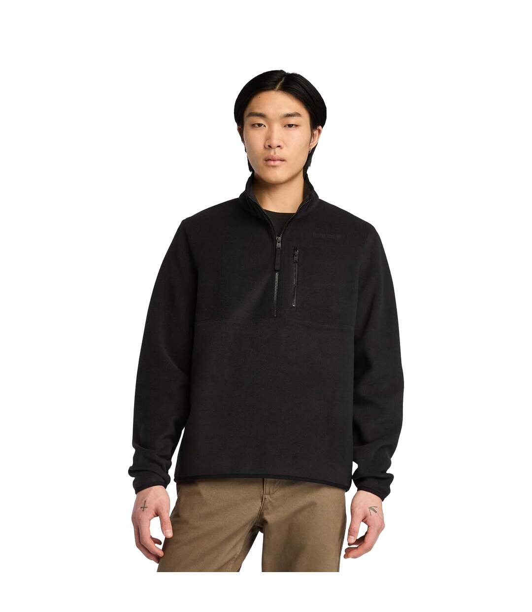Mens Mt Willard Quarter Zip Fleece Top Black Timberland-3