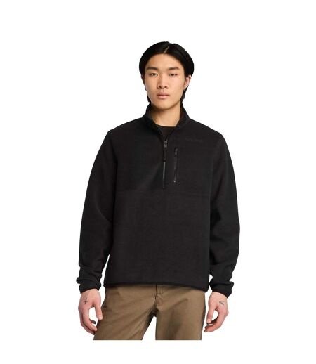 Mens Mt Willard Quarter Zip Fleece Top Black Timberland