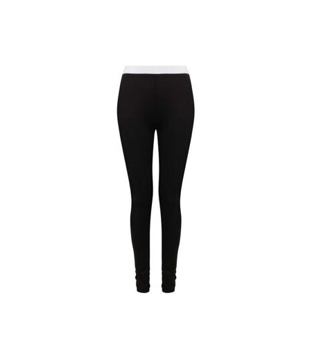 Womens/ladies leggings black/white SF